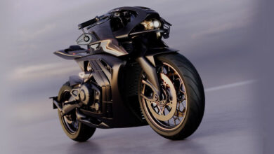 Photo de Aston Martin AMB 002 Roadster : la première moto de route née avec Brough Superior